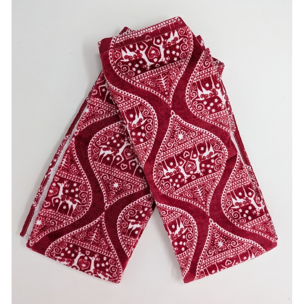 Rachel Ashwell Christmas Holiday Reindeer Heart Tree 100% Cotton Kitchen Towels